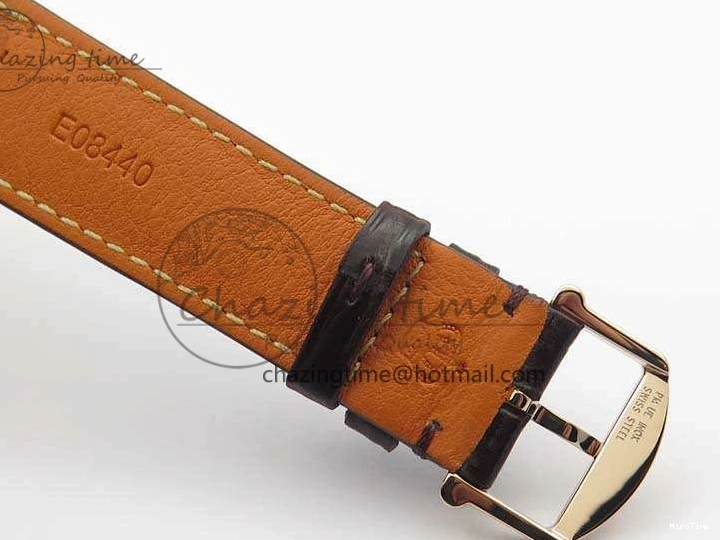 MIROTIME 0722 Neat Da Vinci IW356601 RG MKF 1:1 Best Edition White Dial On Brown Leather Strap A 7230